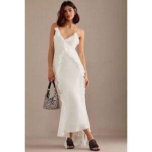 BARDOT Marsella Ruffle Cocktail Dress in Orchid White Size US 4